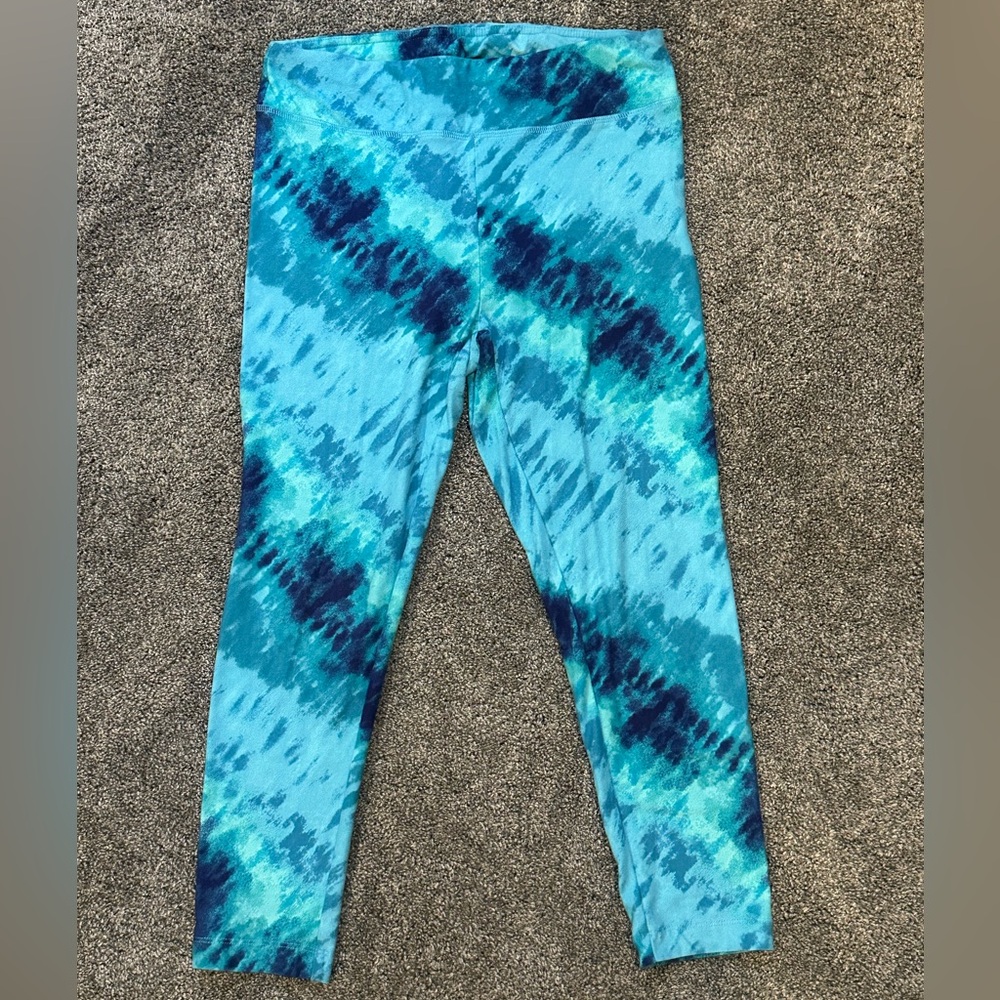 Wide waistband & Super Soft Vibrant Blue Tie-Dye Leggings | S | Like New - Picture 14 of 17